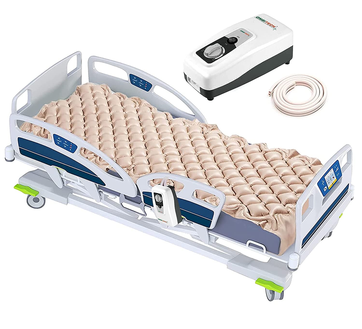 Premium Anti-Decubitus Anti-Bedsore Air Mattress System with Adjustable Compressor Pump for Home Care & Hospital Hospital Bed