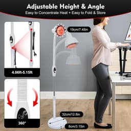 Heat Therapy Floor Stand Lamp / IRR Lamp (Flexible Gooseneck) view 2