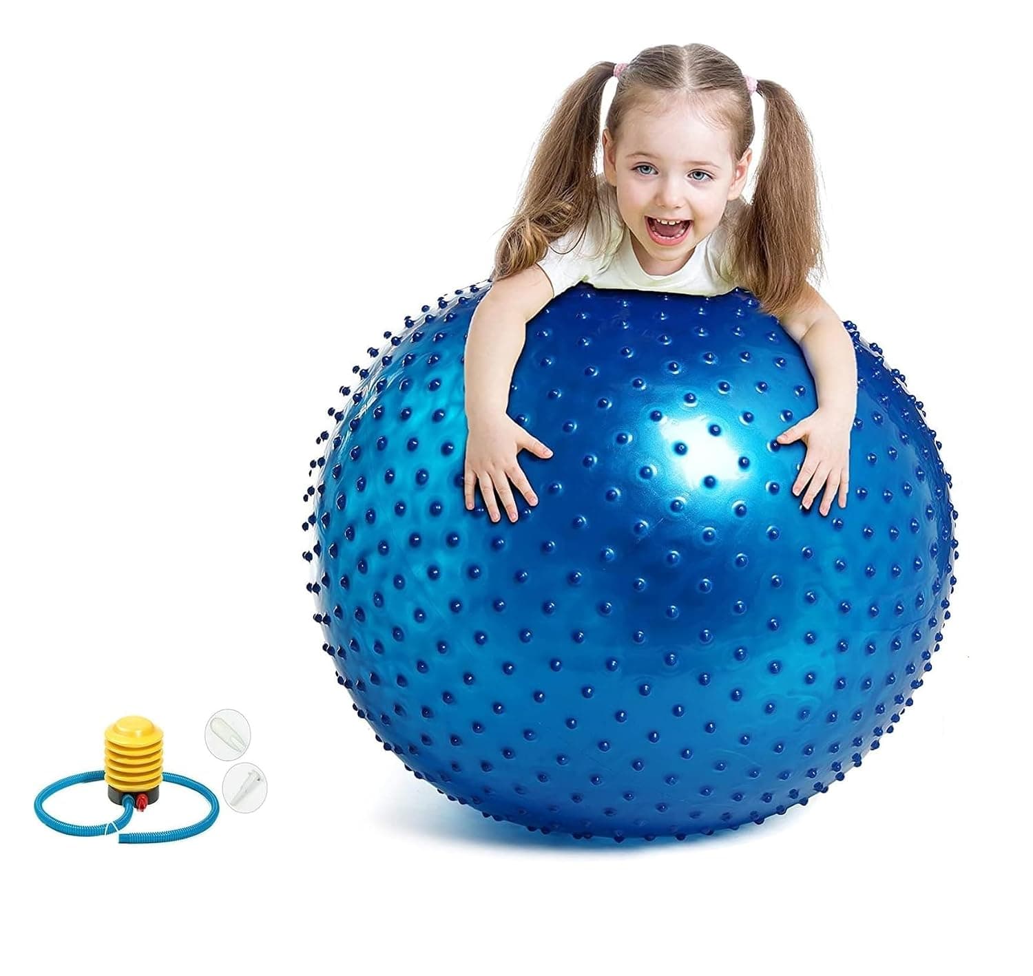 Premium Anti-Burst Spiky Gym Ball with Air Pump – Sensory & Physiotherapy Therapy Ball for Kids and Adults