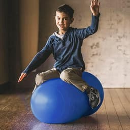 Premium Anti-Burst Peanut Exercise Ball with Foot Pump – Ergonomic Therapy & Birthing Ball for Kids, Adults, and Physiotherapy view 2
