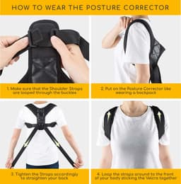 Adjustable Upper Back Posture Corrector & Clavicle Support Brace view 3