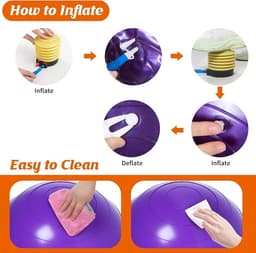 Premium Anti-Burst Peanut Exercise Ball with Foot Pump – Ergonomic Therapy & Birthing Ball for Kids, Adults, and Physiotherapy view 4
