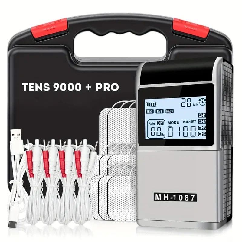 TENS 9000+ Pro – 4 Channel TENS, EMS & Massage Therapy Unit