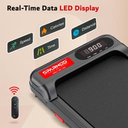 Sparnod Fitness STH-3002 Home Use Walking Pad & Treadmill Compact Ultra-Slim , Ready to Use , Shock Absorption, , LED Display , 100 Kg Capacity view 4